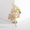 Women Wedding Flower Brooch Crystal Rhinestones Zircon Pin Clothing Accessories