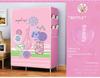 Simple Non-Woven Dustproof Folding Wardrobe with Steel Frame and Hanger