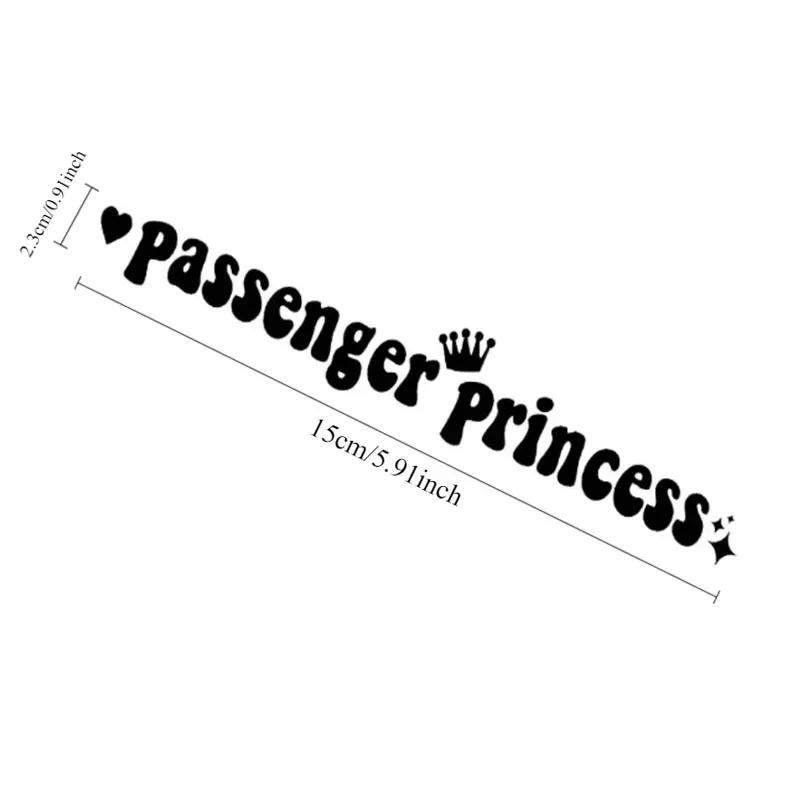 1PC Creative Passenger Princess Mirror Crown Car Decal Cute Car Vinyl Funny Art Sticker Decal Decor Car Interior
