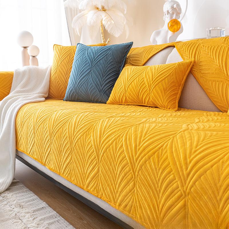 Nordic Sofa Cushion Simple Modern Winter Short Plush Non-Slip Cushion Four Seasons Universal Leather Sofa Cover Cover Cloth