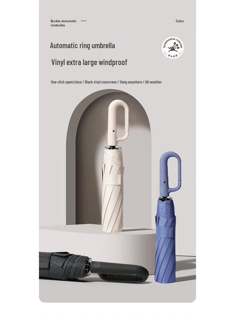 Loop Umbrella: Automatic Folding Large High-End Dual-Use Sun and Rain Umbrella for Men and Women