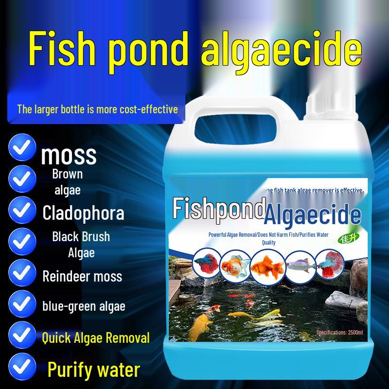 

Green Algae and Moss Remover for Fish Ponds and Tanks – Cleans Green, Blue, and Brown Algae and Duckweed 500ml Small Bottle