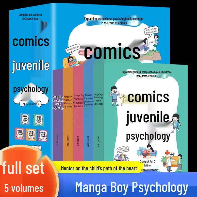 Manga Boy Psychology: 5-Volume Set on Adolescent Psychology and Inspirational Learning