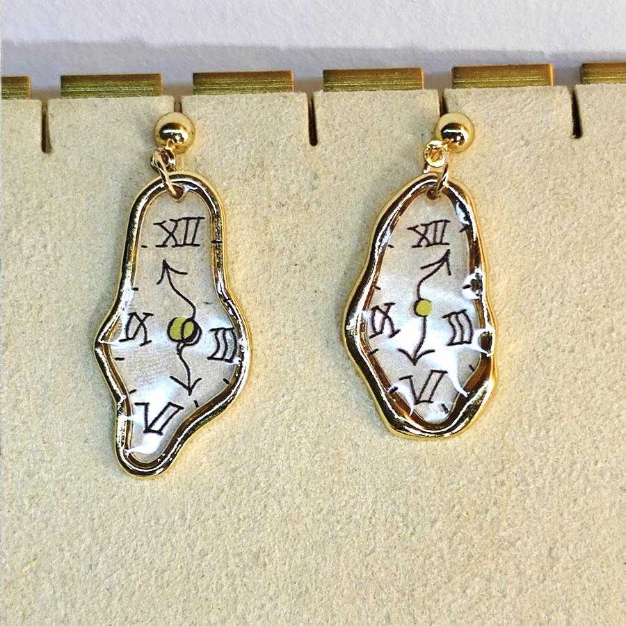 Orecchini da donna 1 paio di orecchini fatti a mano a forma di orologio personalizzati creativi