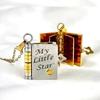 Openable Daughter Book Necklace Stainless Steel Gold Color Message Mini Book Pendant Necklace with Pages of Engraved Information