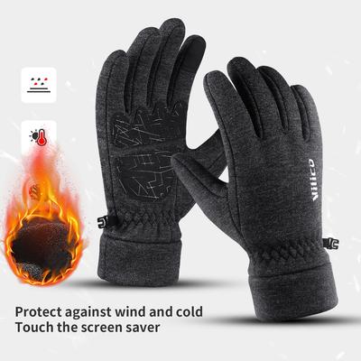 Radhandschuhe Warm Rutschfest Touchscreen Klettern und Laufen Sporthandschuhe mit Fleece Herren Damen Motorradhandschuhe