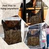 Hay Net Polyester Wear Resistant Hay Bag Durable Horse Care Products Hanging Hay Feeder Bag with 2 Hooks for Stall Trailer Wall