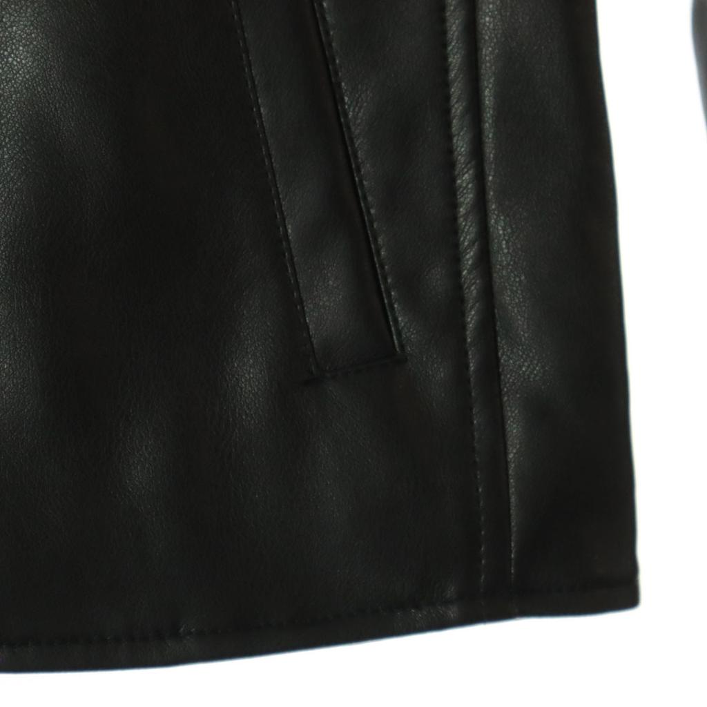 Beauty products nano universe Long sleeve Faux leather Single riders jacket Men's Used