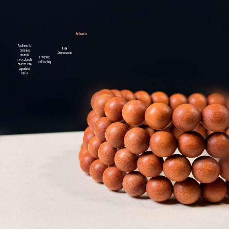 Indonesian Sinking Sandalwood 108 Beads Bracelet for Men & Women - Old Mountain Buddhist Prayer Hand String