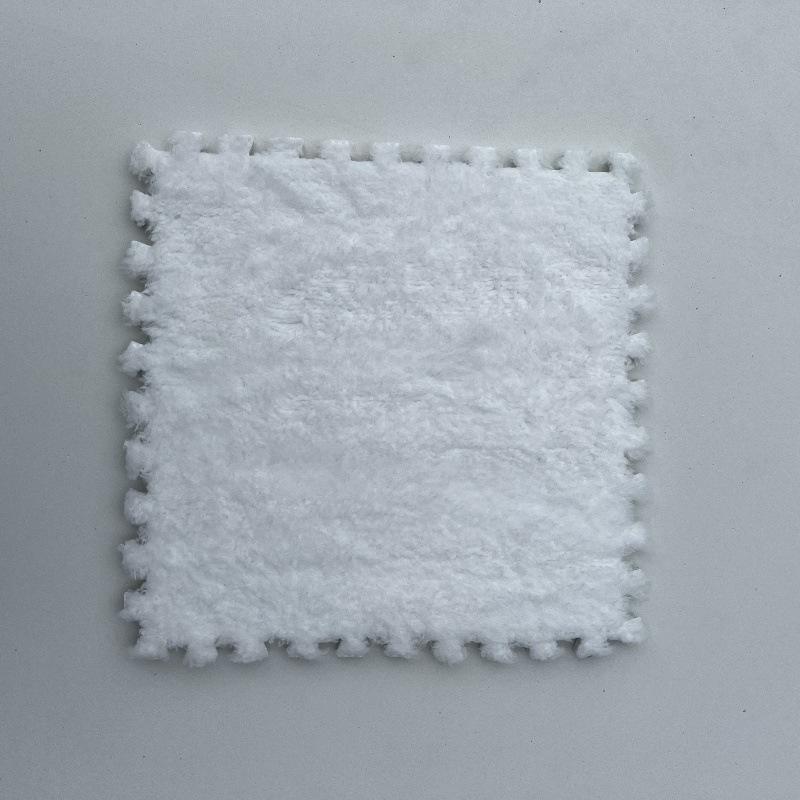 Bedside Plush Carpet Splicing Foam Floor Mat Cutting Winter Warm and Cold Resistant Velvet Texture Tatami Mat Bedroom Living Room Kitchen Home
