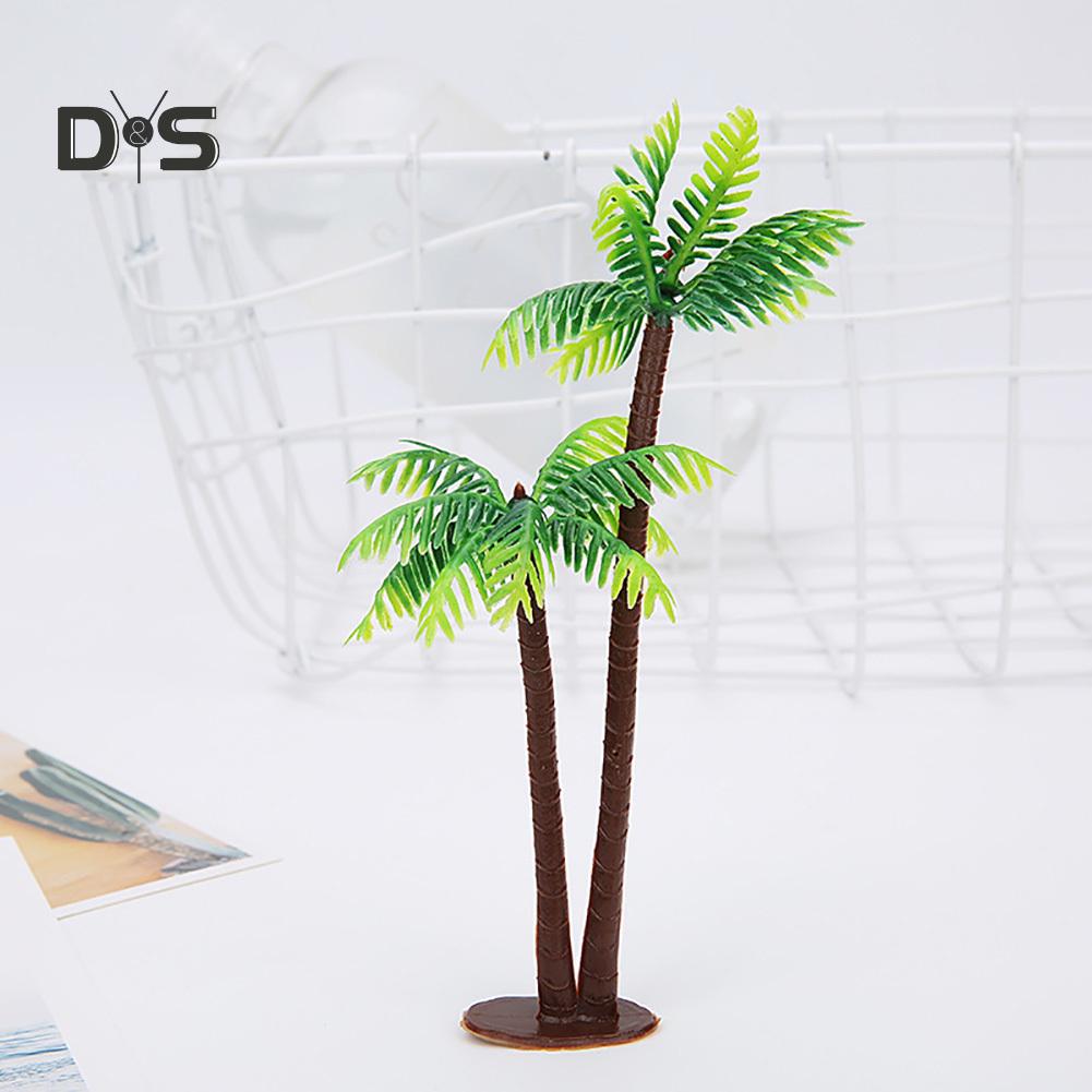 Blooming Bouquet Plastic Artificial Plant Mini Coconut Tree Wedding Party Cake Decorating Tool