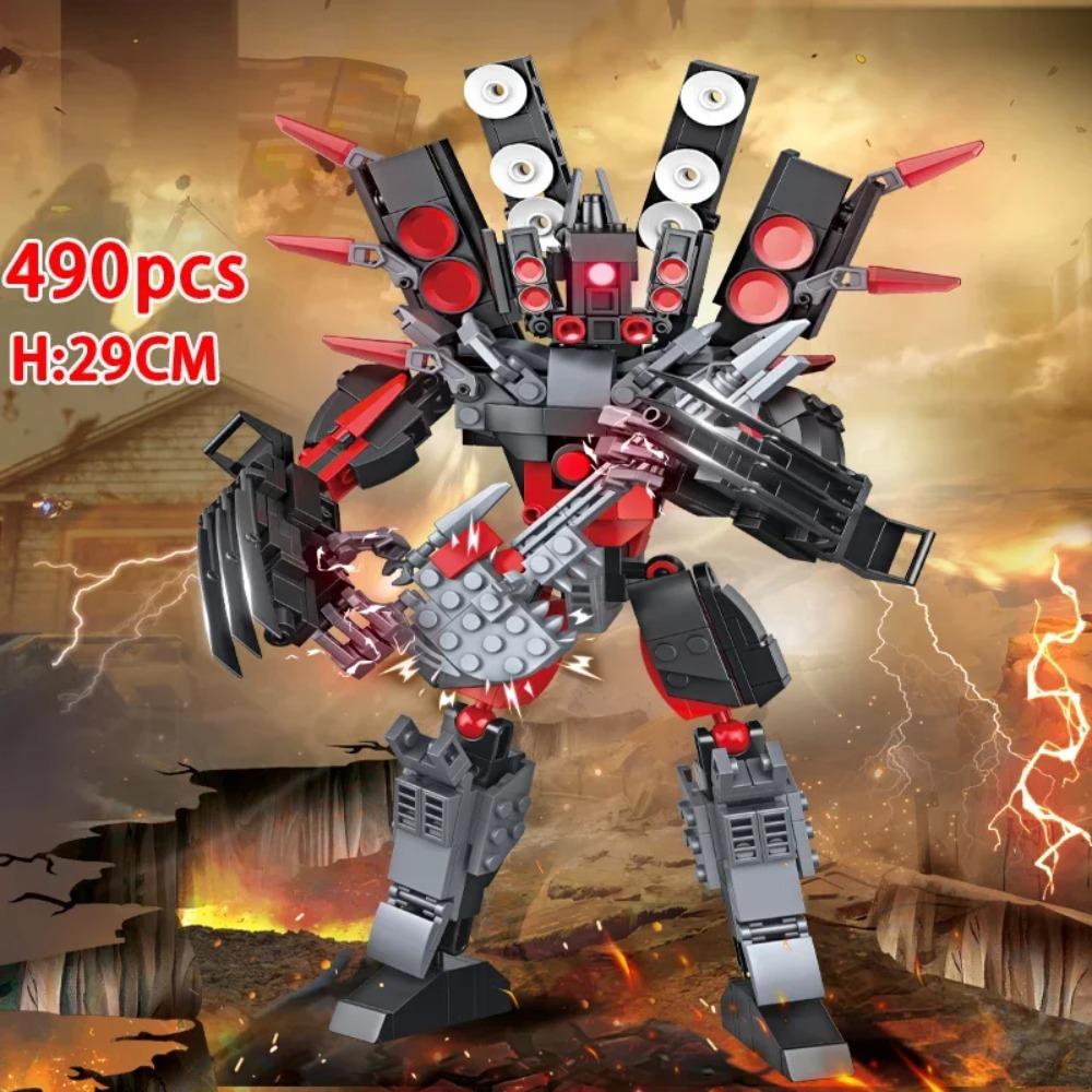 MOC Skibidi Toilet Building Blocks Set Titan Speakerman Cameraman Tvman Bricks DIY Model Toys For Kid New Year Birthday Gifts