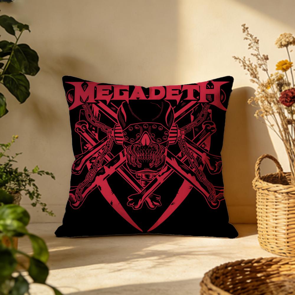 Hot MMegadethses Cushion Cover Versatile DoubleSided Pillow Case Fit for Sofa Bed Car  Daily Decor