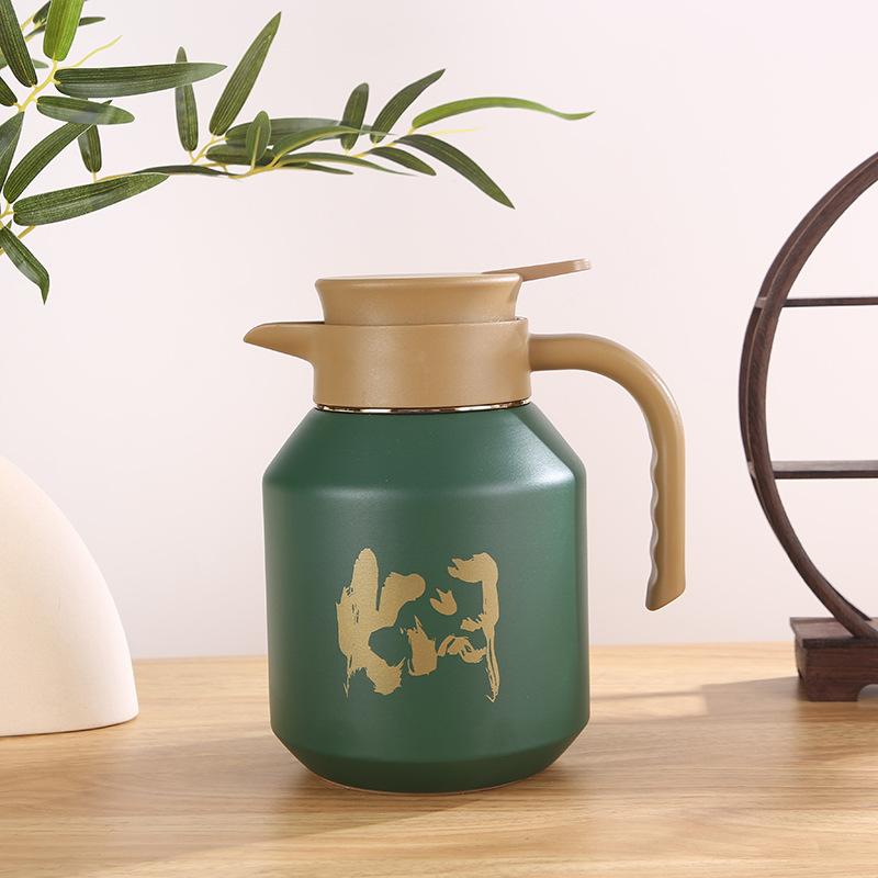 

Новый вакуумный термос из нержавеющей стали с большой емкостью, утолщенный старый белый чайник для чая, офисный чайник 1800ml