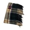Korean Style Plaid Tassel Scarf – Winter Student Shawl & Warm Bib