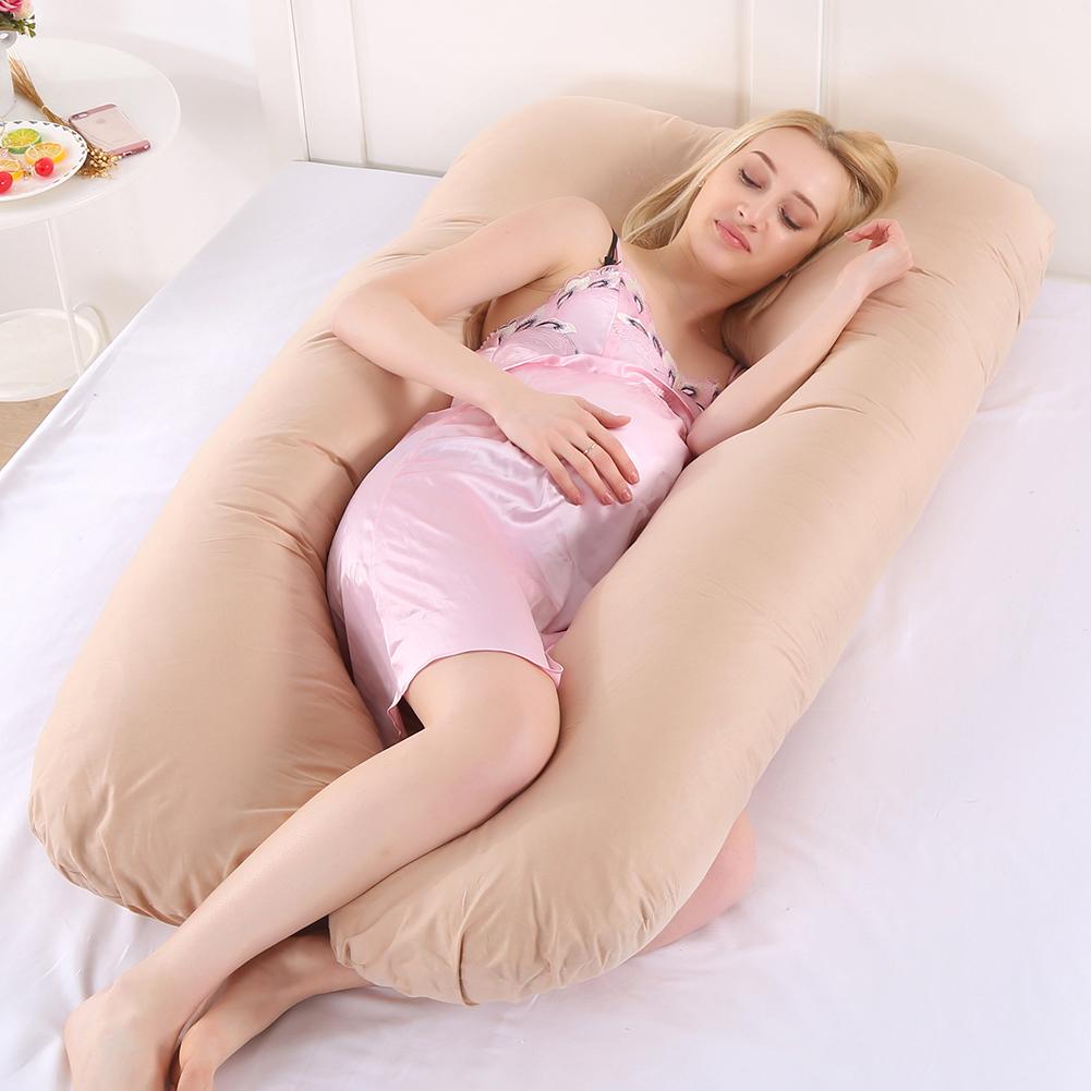70x130cm Pregnant Women Cotton Pillowcase Side Sleepping Bedding Pillow Case U-shaped Maternal Cushion Cover for Pregnancy Women