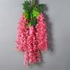 Artificial Wisteria Flower Hanging Garland Faux Silk Hanging Flower Strings Fake Wisteria Flower Vine for Wedding Garden Background Decor
