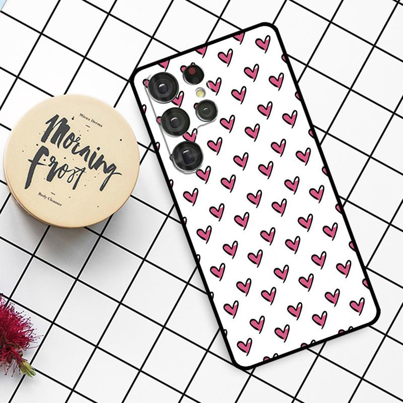 Heart Cartoon Girls Case For Samsung Galaxy S25 Ultra S23 S22 S21 S20 S24 Ultra S9 S10 Plus S25 FE Phone Cover