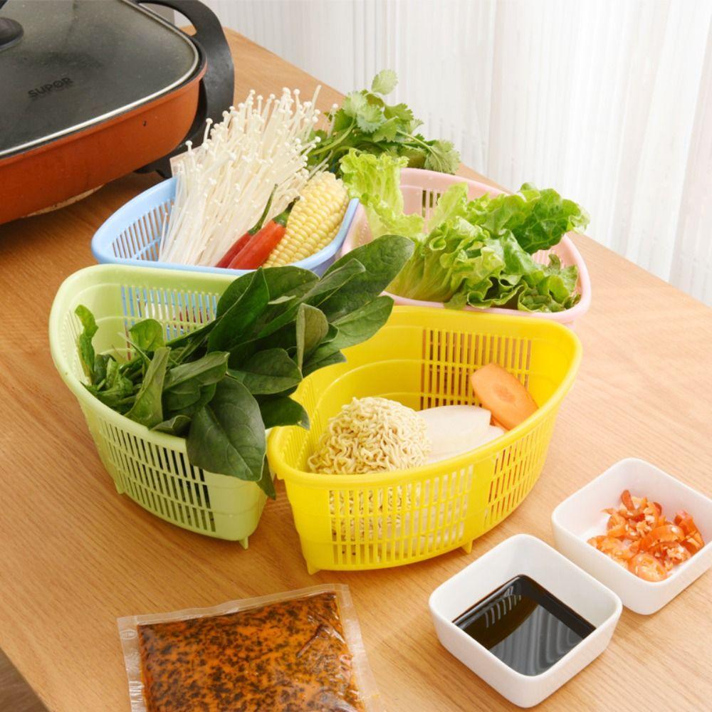 Durable Drain Strainer Basket Kitchen Household Vegetable Drain Basket Water Fruit Basket