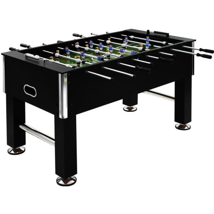 VidaXL Table de football Acier 60 kg 140 x 74,5 x 87,5 cm Noir