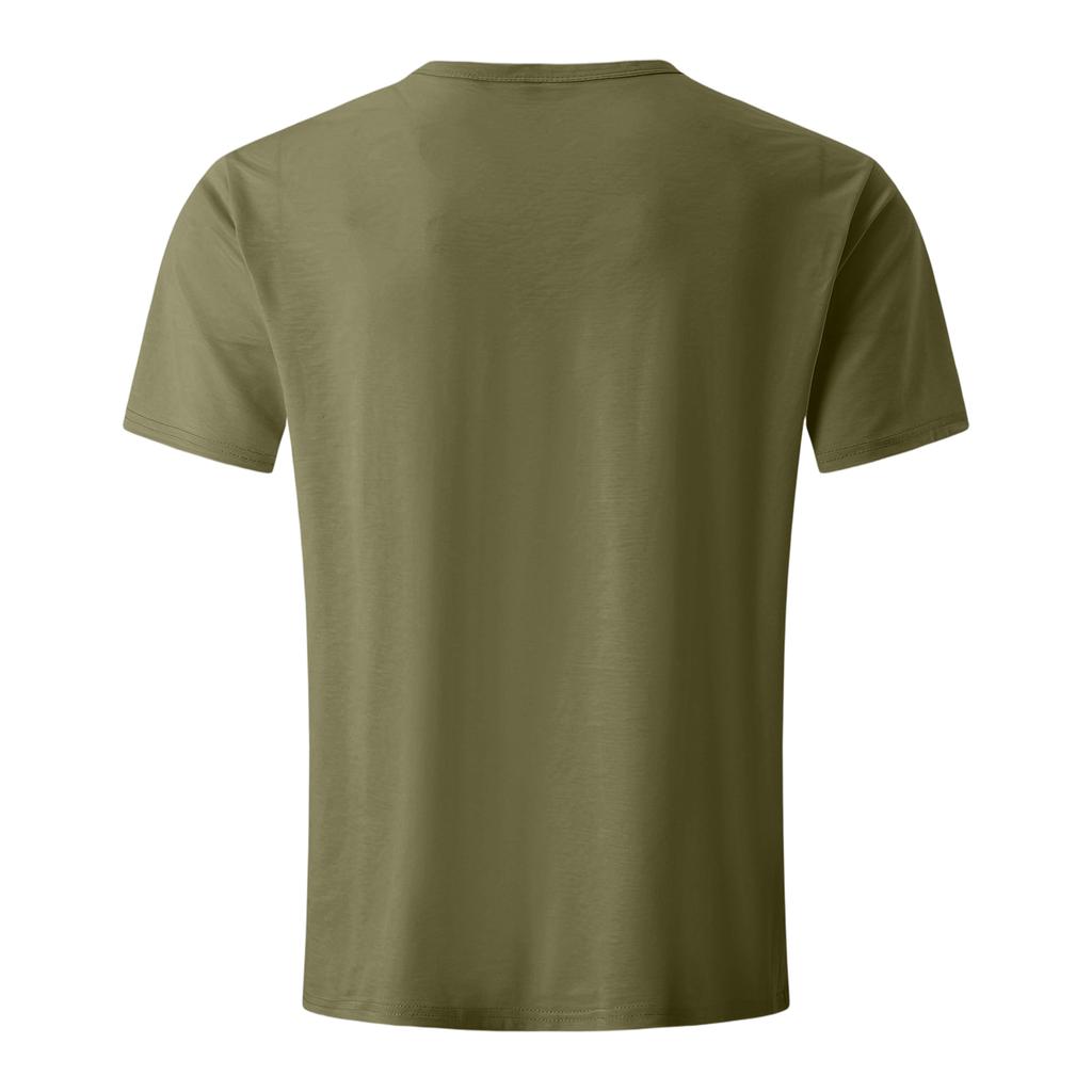 Men Henley Short Sleeve T Shirt Casual Button Down Lightweight Top Soft Fabric Fit Tee Crewneck Design