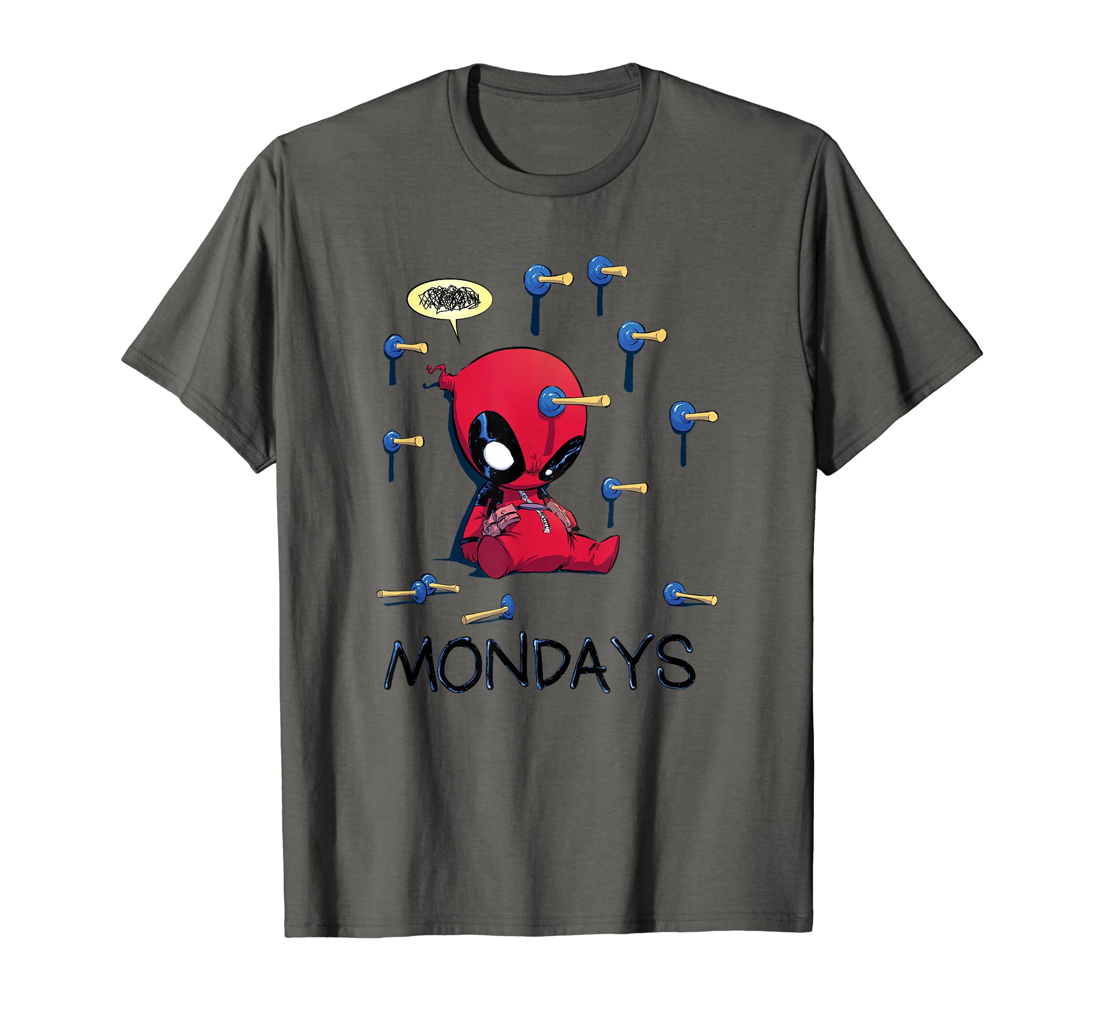 

Marvel Comics Retro Classic Deadpool Monday Darts Game T-Shirt