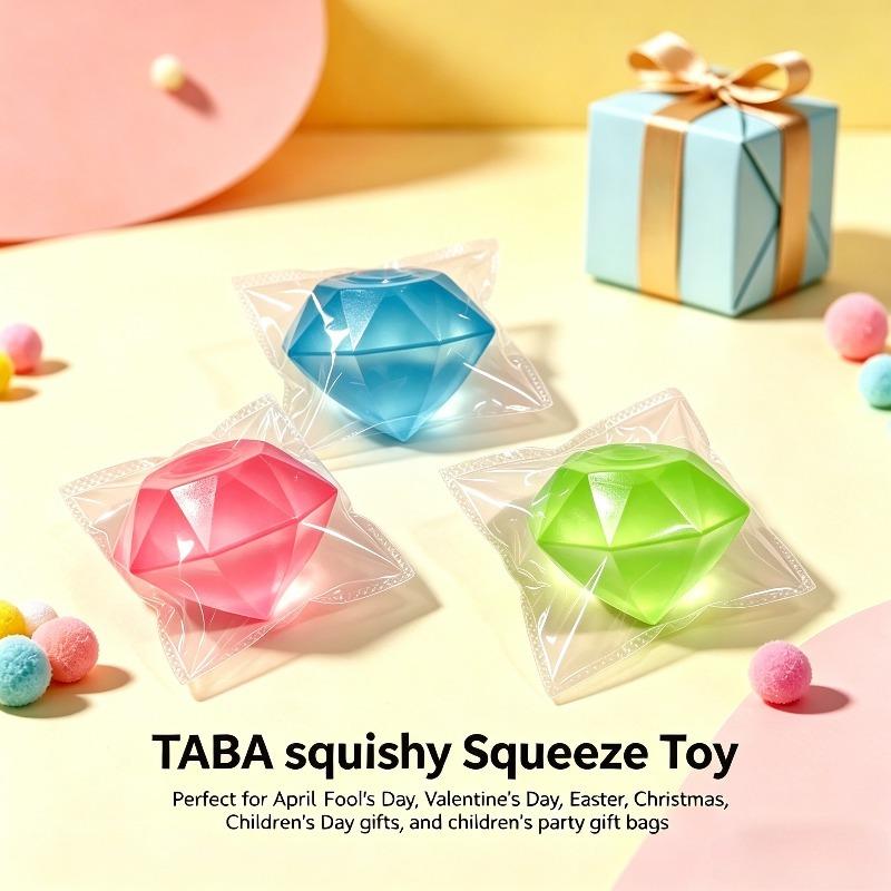 Transparant Diamant Squishy Speelgoed Individueel Verpakt Jelly Knijp Fidget Speelgoed Edelsteen Vorm Stressverlichting Zak Sensoriële Kinderen Cadeau