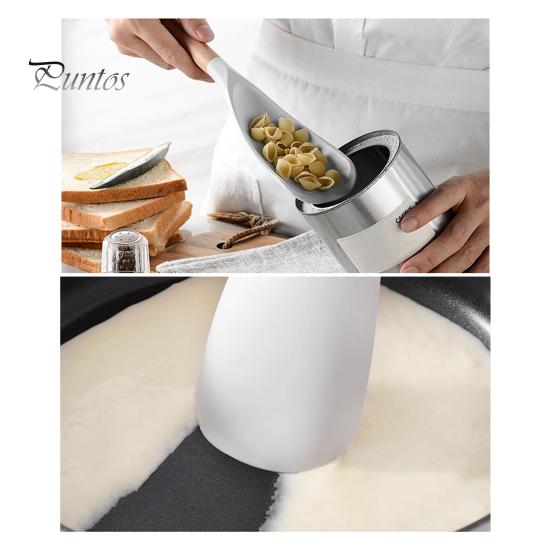 Silicone Turner With Wooden Handle Spatula with Wood Heat Resistant Multifunction Proof Cooking Non Stick Kitchen Utensil for Mixing Baking