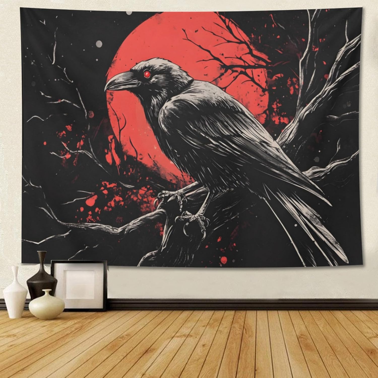 Tapestry zkpefeh tree raven horror raven 75x100 чёрный