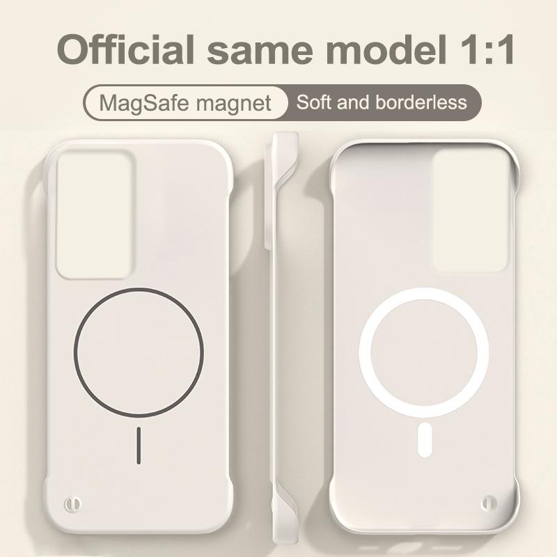 Pro Magsafe Bezrámový kryt na telefon Pro OPPO Realme C71 Ultra tenký Bezrámový Pevný PC Magnetický Matný kryt Pro Realme C71 Nárazník