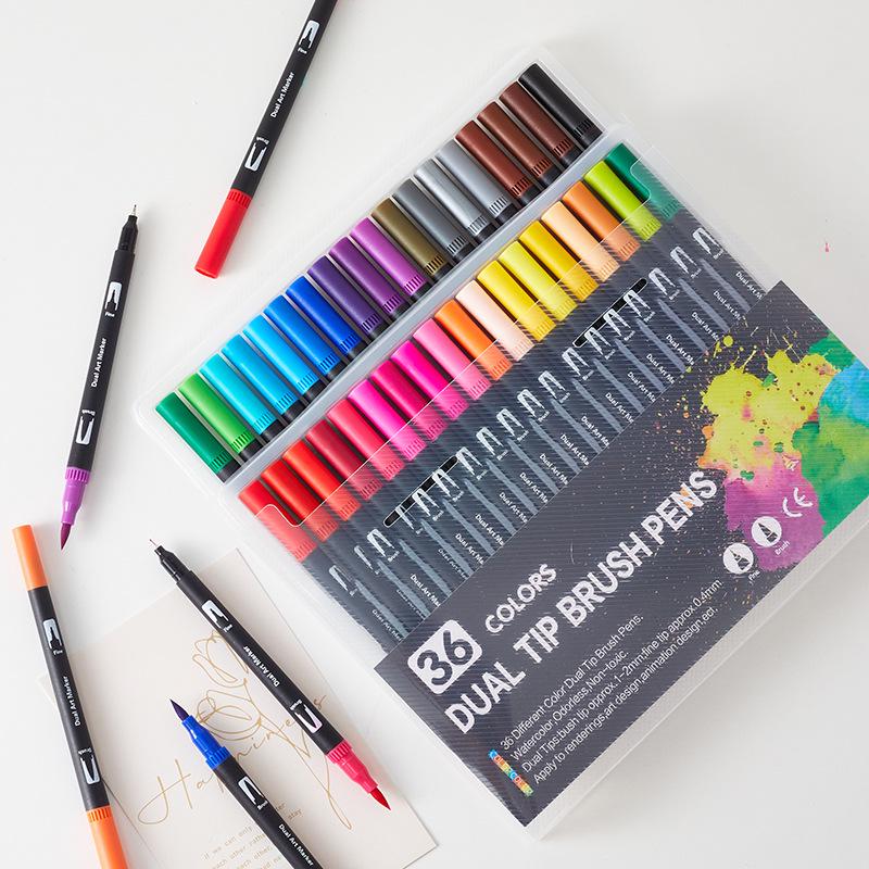 Dual-Tip Washable Watercolor & Fine Liner Pen Set