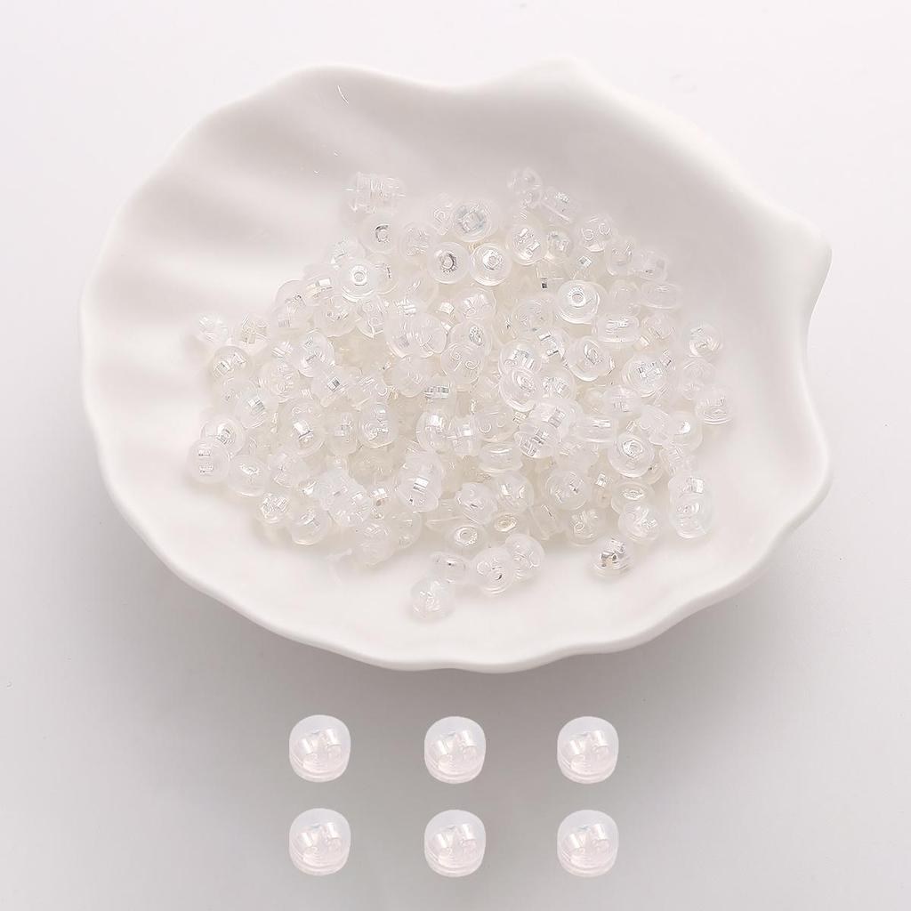 2pcs/bag Transparent Environment-Friendly Silicone Copper Earplugs For Ear Stud Accessories