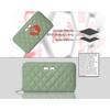 Grace Quilted Mint Green Leather Wallet/Clutch for Women