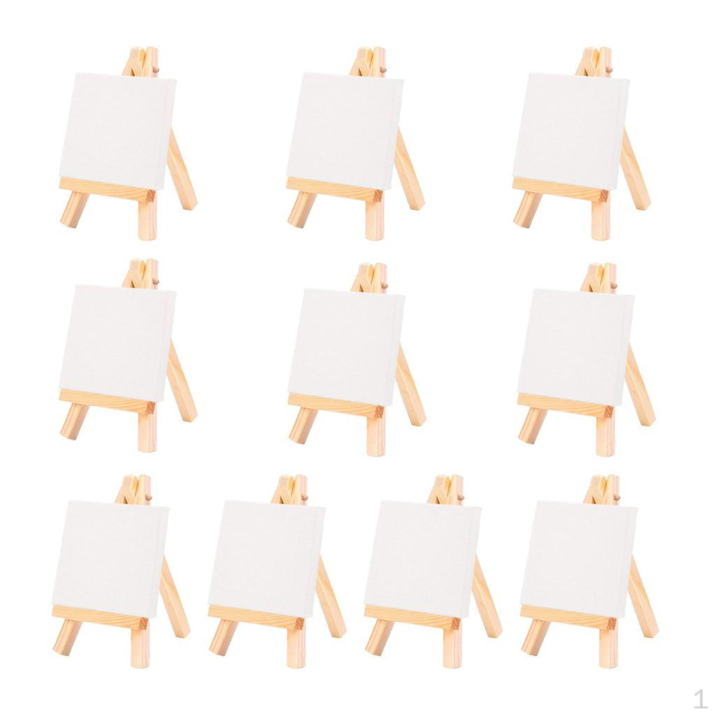 10pcs 5 Inch Mini Wooden Easel Display Stand Painting,