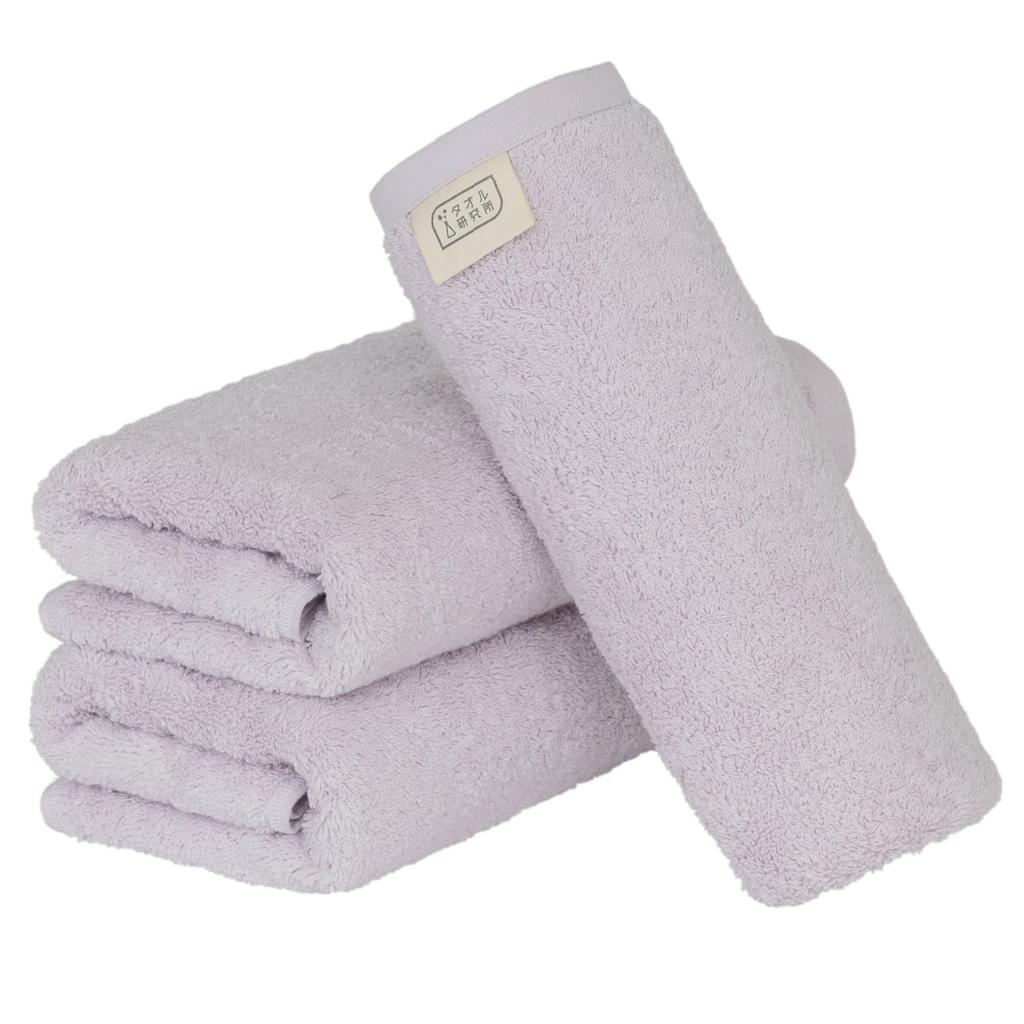 Towel Laboratory Large Face Light Set of Fast JapanTechnology [Volume Rich] #003 Towel, Lavender, 3, Hotel-Grade, Thick, Fluffy, High-Breathability,