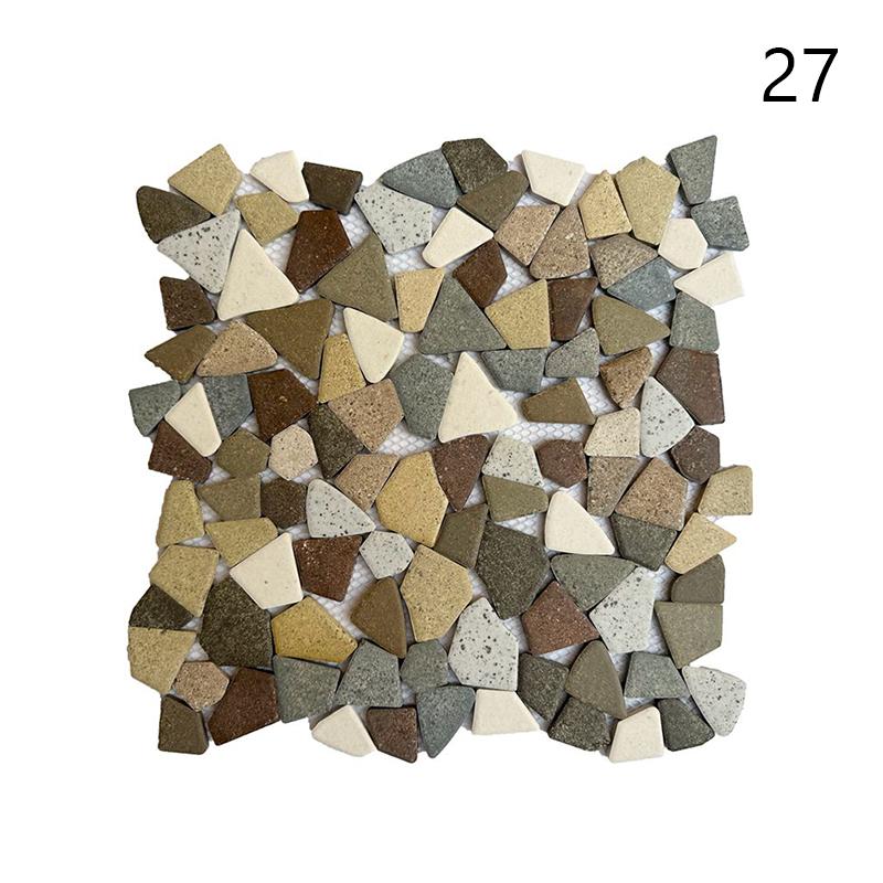 30x30cm Barevné Keramické Štěrkové Mozaikové Dlaždice Horký Pramen Bazén Rybičky Bazénové Fragmenty Toaleta Protiskluzová Dlaždicová Deska Podlaha Stěna Dekorace DIY