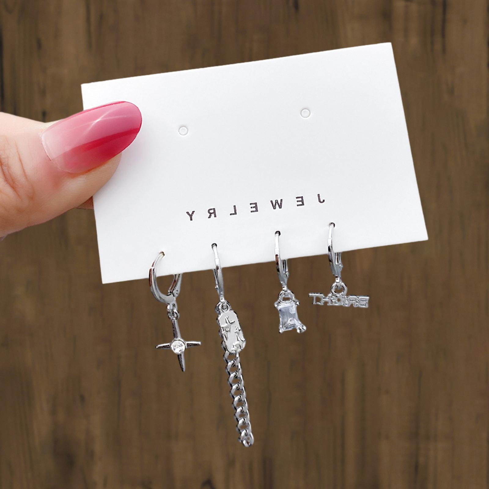 2 пары сережек для женщин, модные серьги One Size