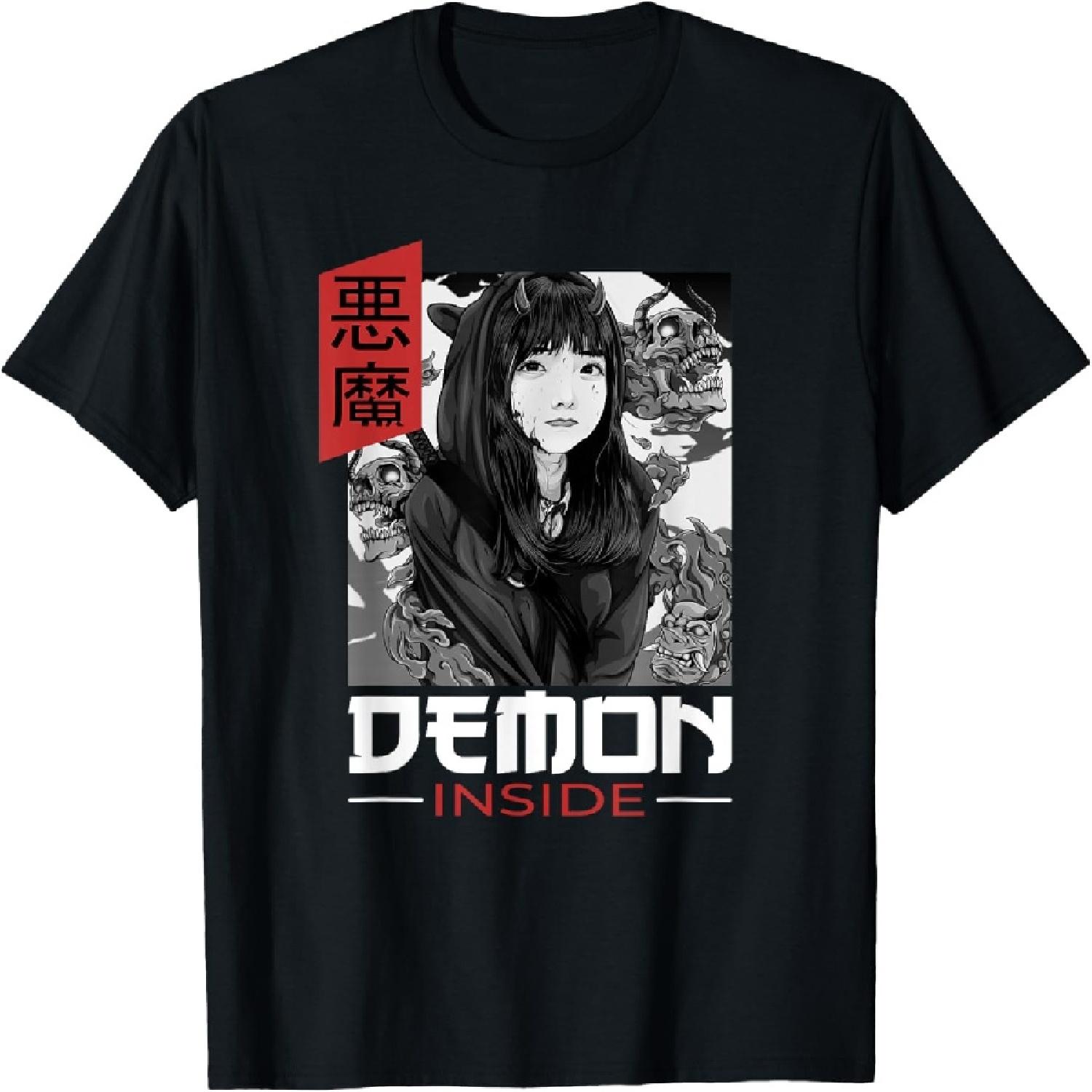 Demon Inside, Japanese Oni, Japan Graphic, Aesthetic Anime T-Shirt S