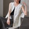 New Chinese Style Round Neck Jacquard Vest Jacket