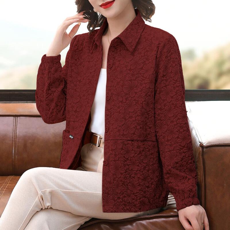 

Pastel Elegant 3D Floral Autumn Jacket L