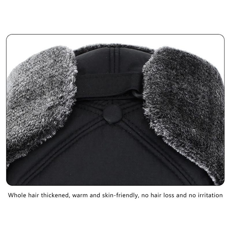 Winter Warm Thicken Faux Fur Bomber Hat Ear Flap Cap Ski Thermal Bonnets Caps