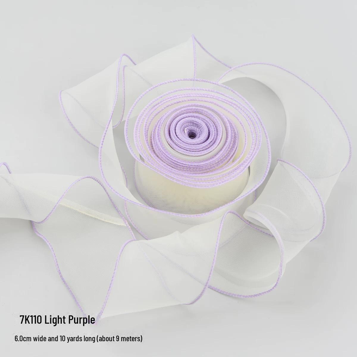 

Лента из пряжи «рыбий хвост» с цветным краем длиной 6 см для букетов, упаковки подарков, аксессуаров для волос и украшения тортов