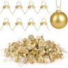 50/100/200Pcs Round Christmas Ornament Caps Hanger Strings Replacement Xmas Tree Ball Metal Cap for New Year Home DIY Decoration