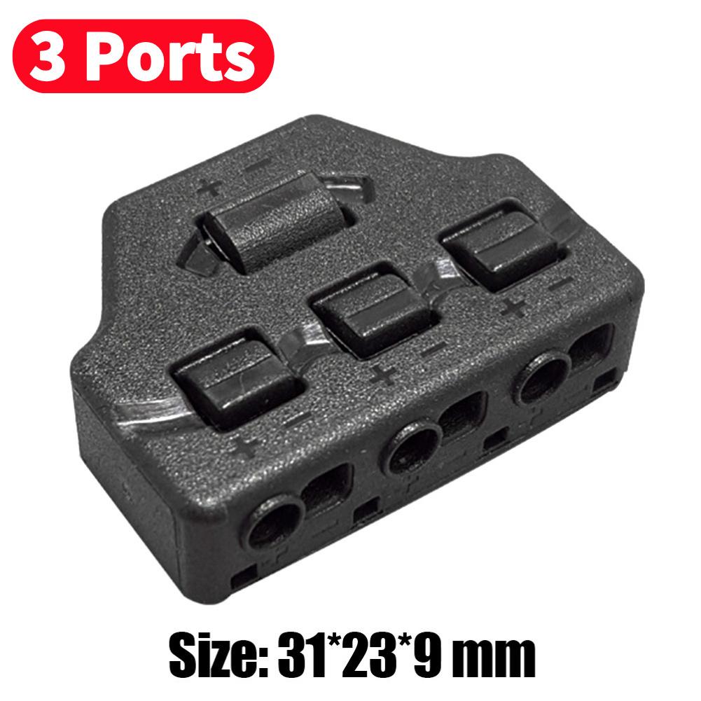1-10Pcs Railway Train Port Sharing Box 3/6 Distribution Ports Out Line Splitter Quick Connect For LED Lighting Terminal Block