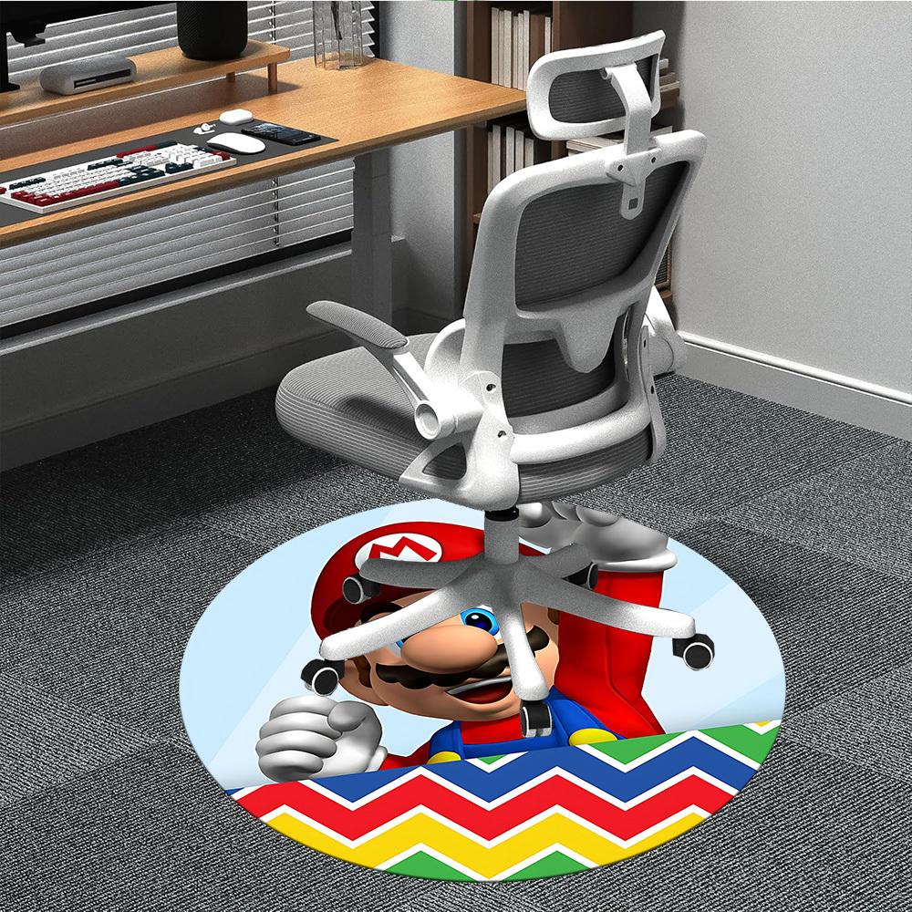 

1pc Super Mario Chair Carpet for Office Non-Slip,Machine Washable Rug for Office, Room - Holiday Decor - Machine Made yy251017211 80cm by 80cm