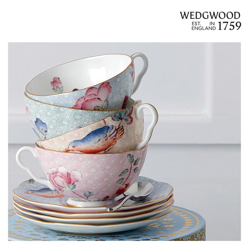 Wedgwood Rhododendron Green Bone China Coffee Cup & Saucer Set