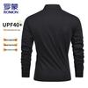 Romon Men's Stand-Up Collar Long Sleeve T-Shirt