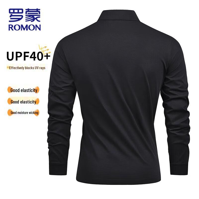 Romon Men's Stand-Up Collar Long Sleeve T-Shirt