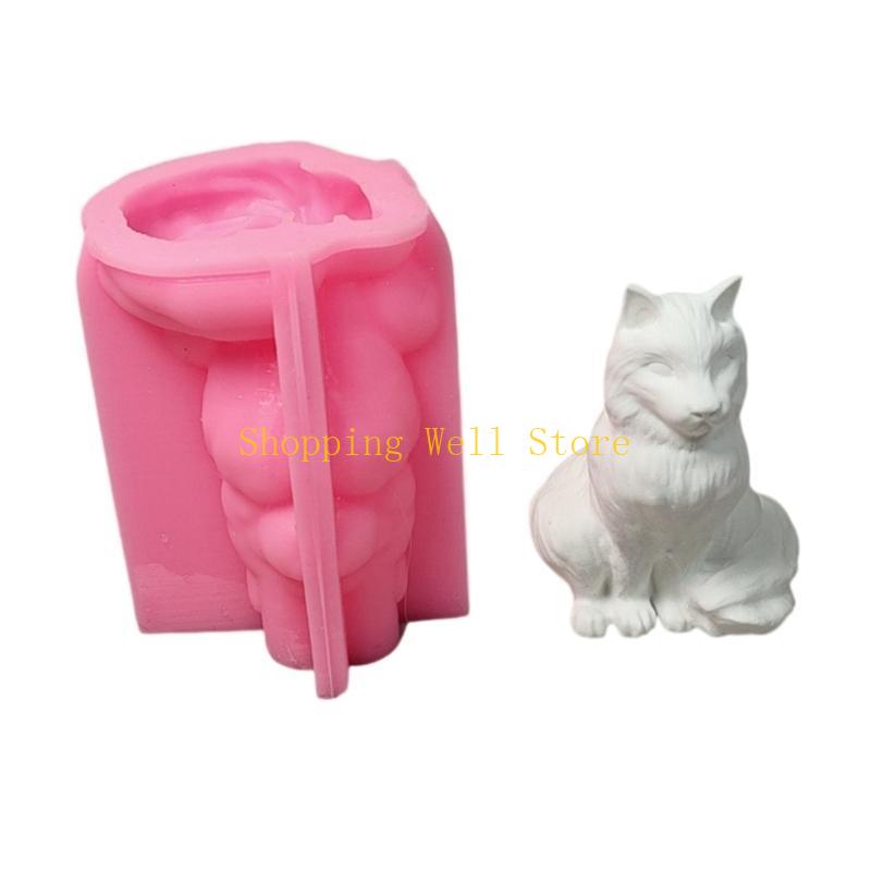 KX4B Lovely Animal Molds Castings Molds 3D Cats Silicone Moulds Epoxy Resin Molds Plasters Molds Ornament Molds China Mainland