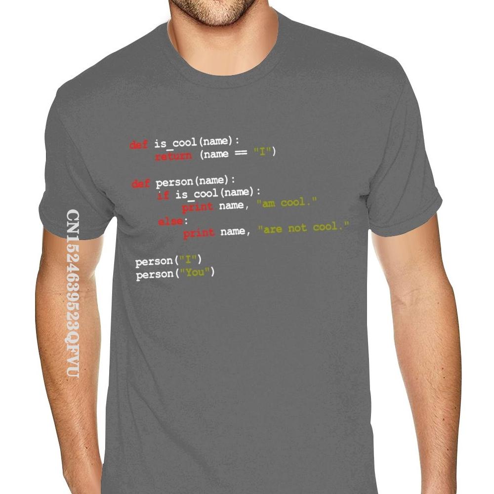 Python Code I Am Cool T-Shirts Jugend Fitnessshirt Herren Gothic Stil Anime T-Shirt Billig Marke Vintage T-Shirt